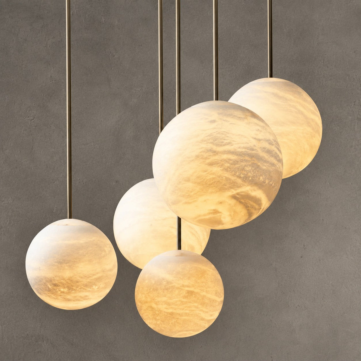 Alabaster Constellation Chandelier, Multi Pendant Light