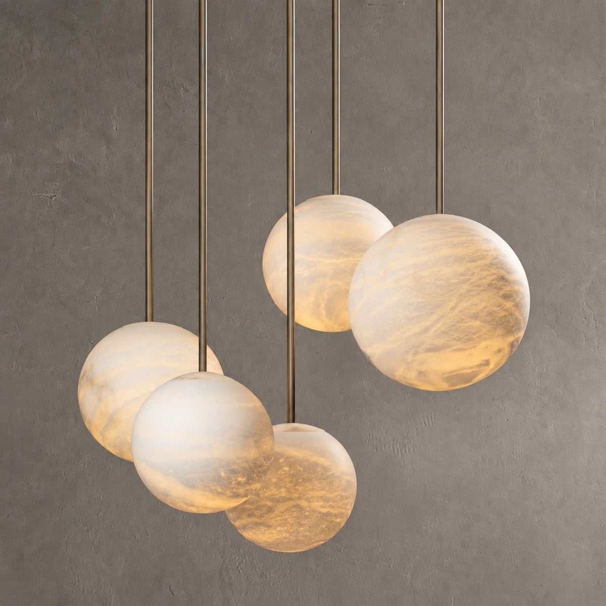 Alabaster Constellation Chandelier, Multi Pendant Light