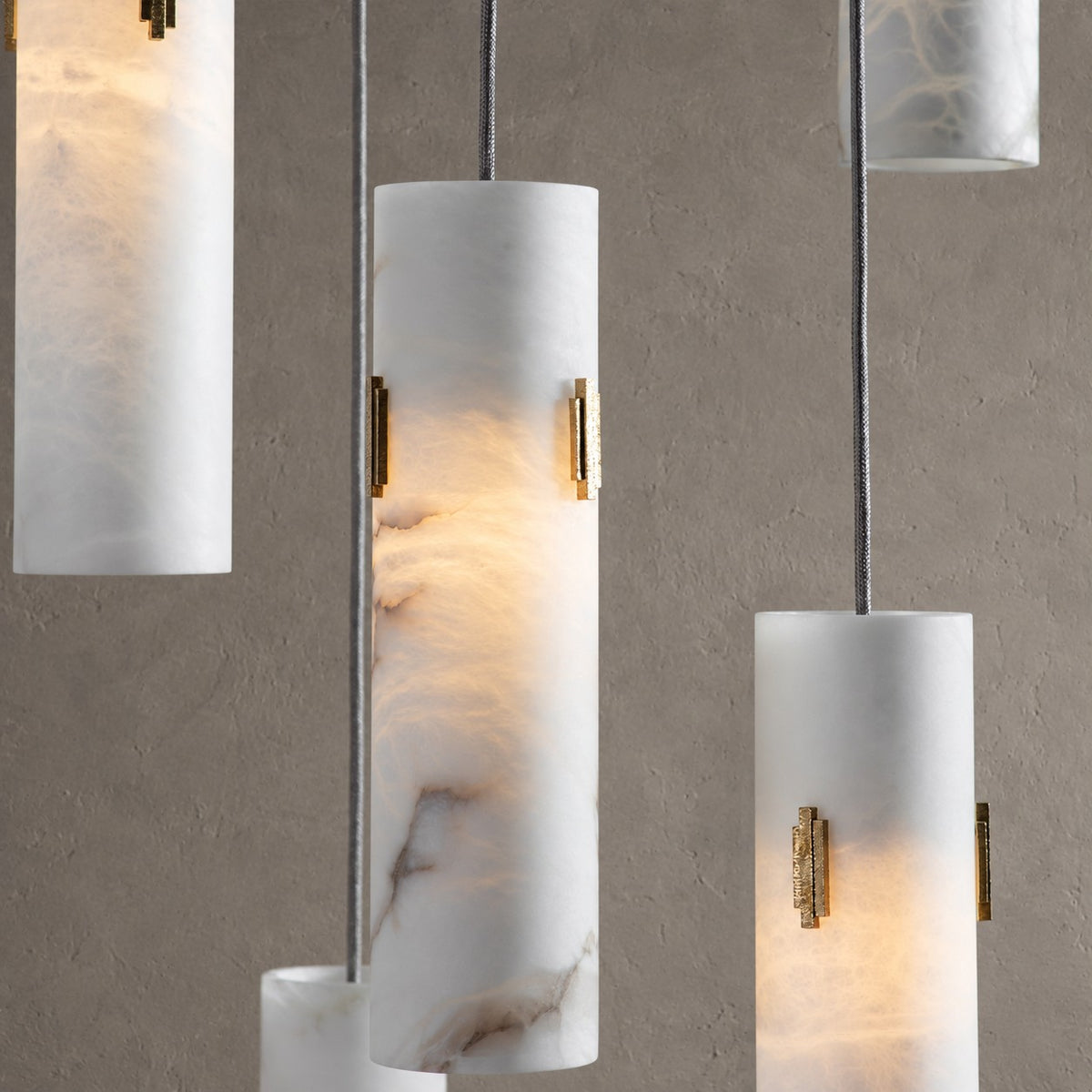 Alabaster Deco Cluster Chandelier