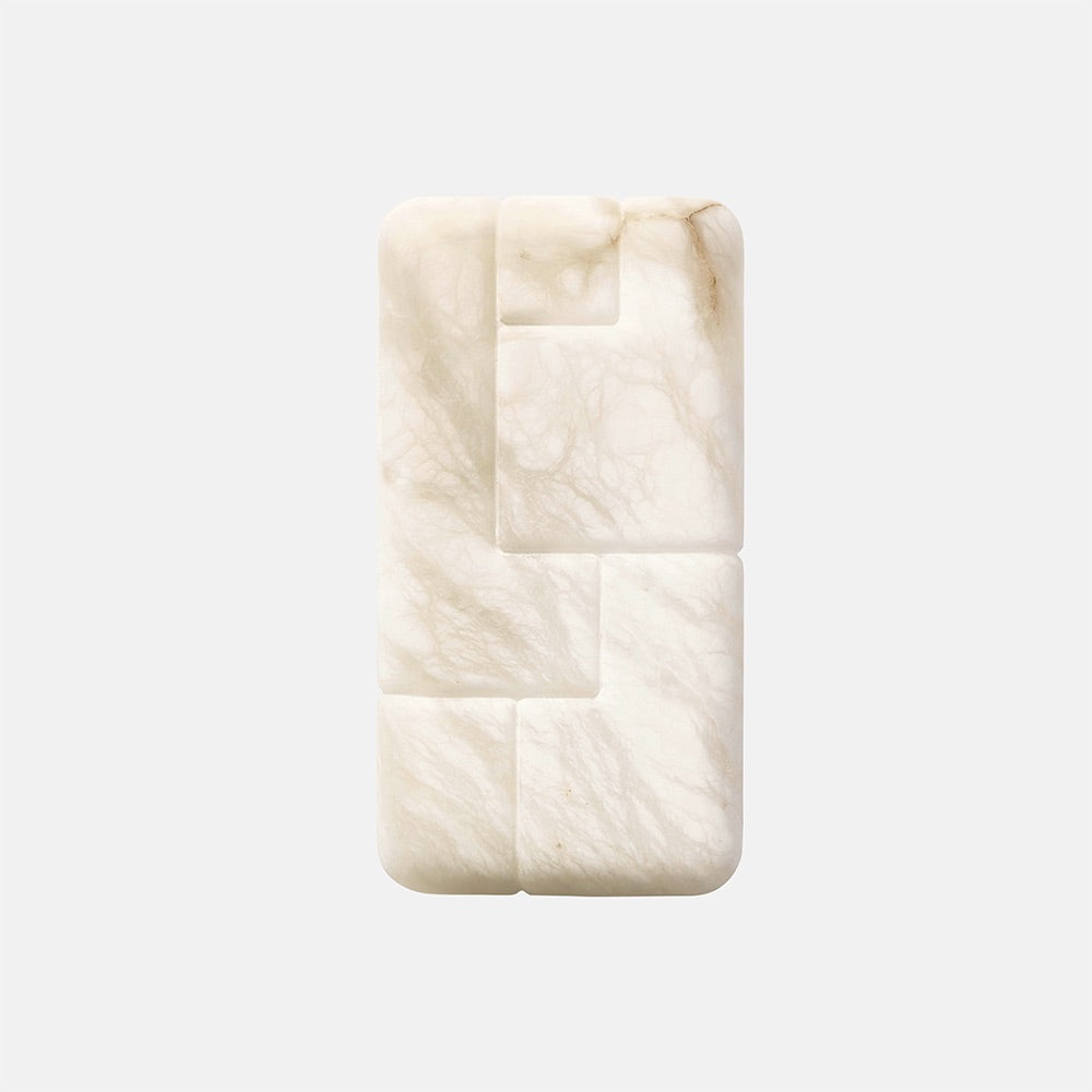 Alabaster Interlocking Block Wall Sconce