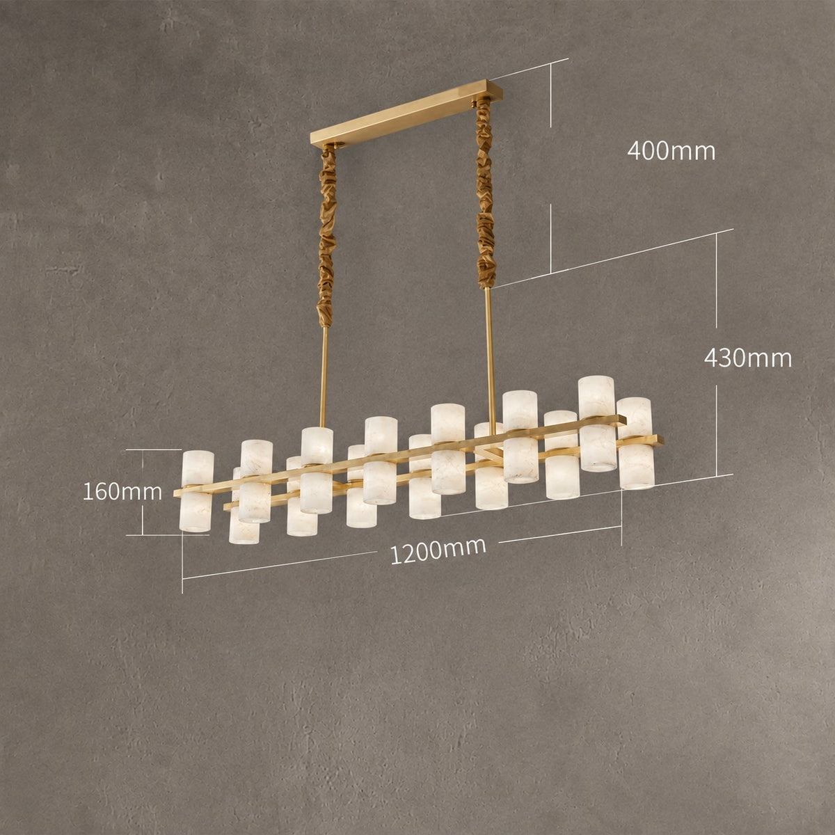 Alabaster Linear Chandelier
