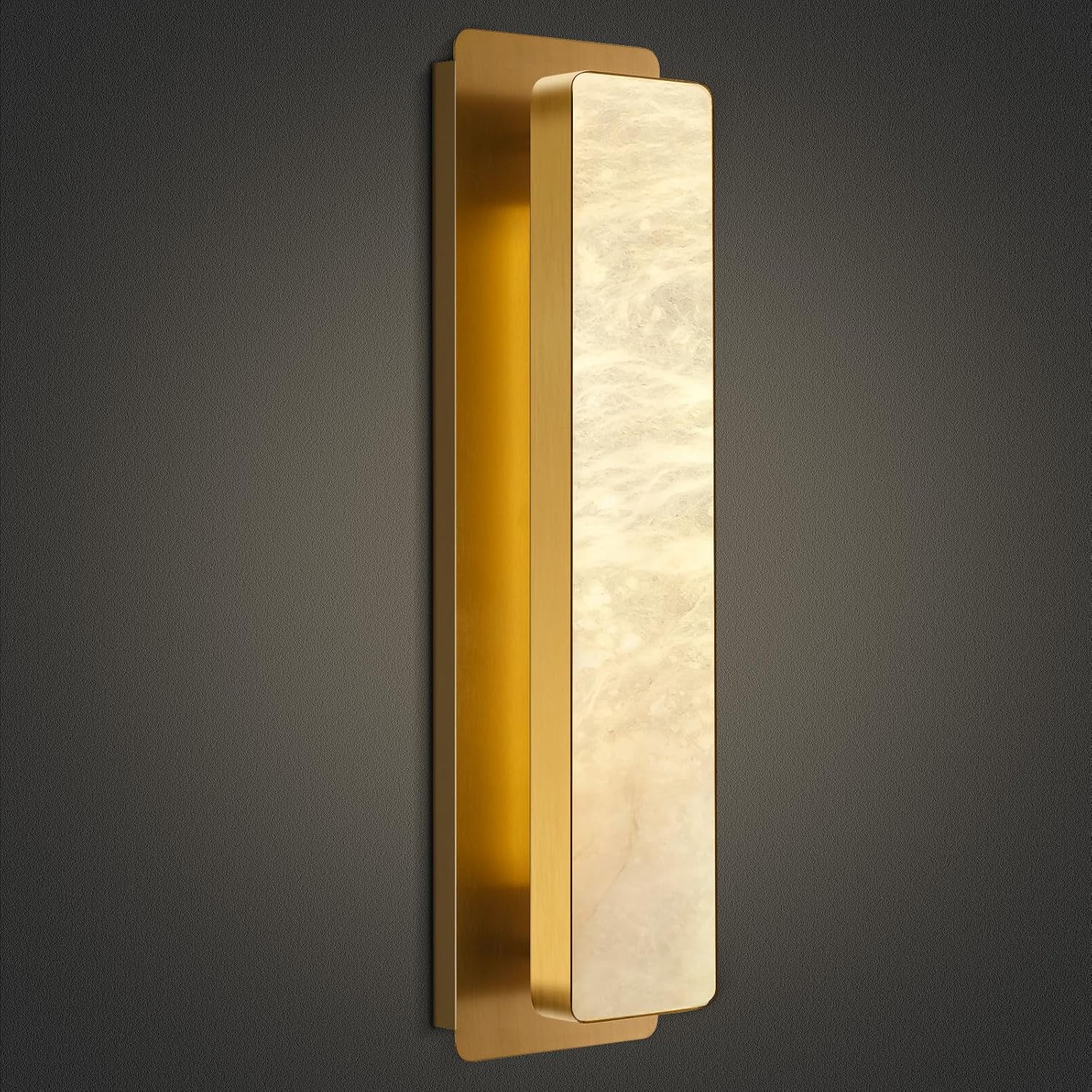 Alabaster Rectangle Wall Sconces 20" - view 6