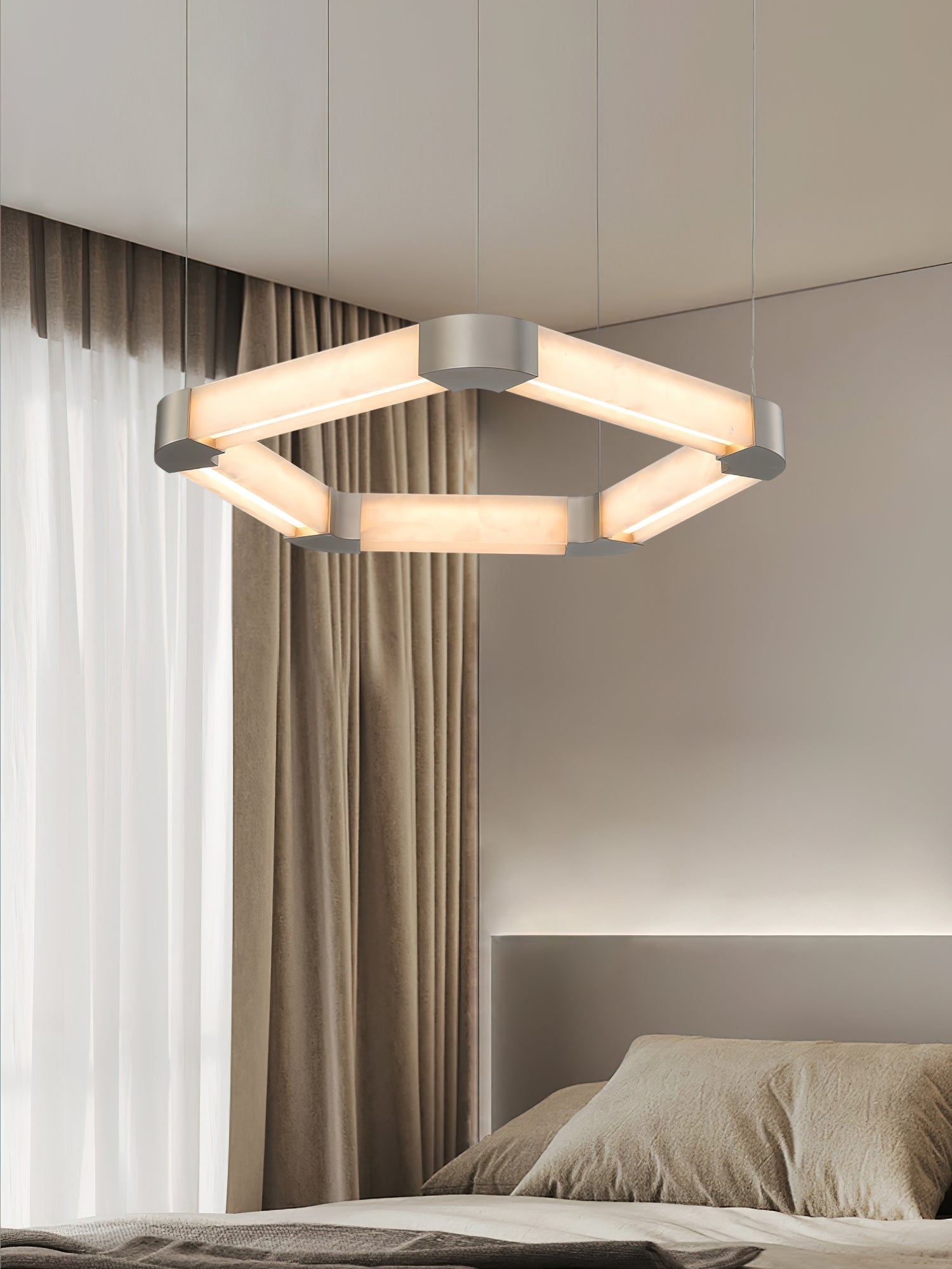 Alabaster Single Ring Chandelier - view 4