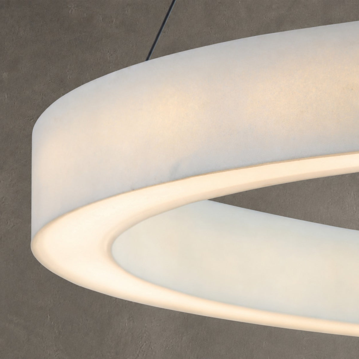 Alabaster StoneGlow Round Chandelier