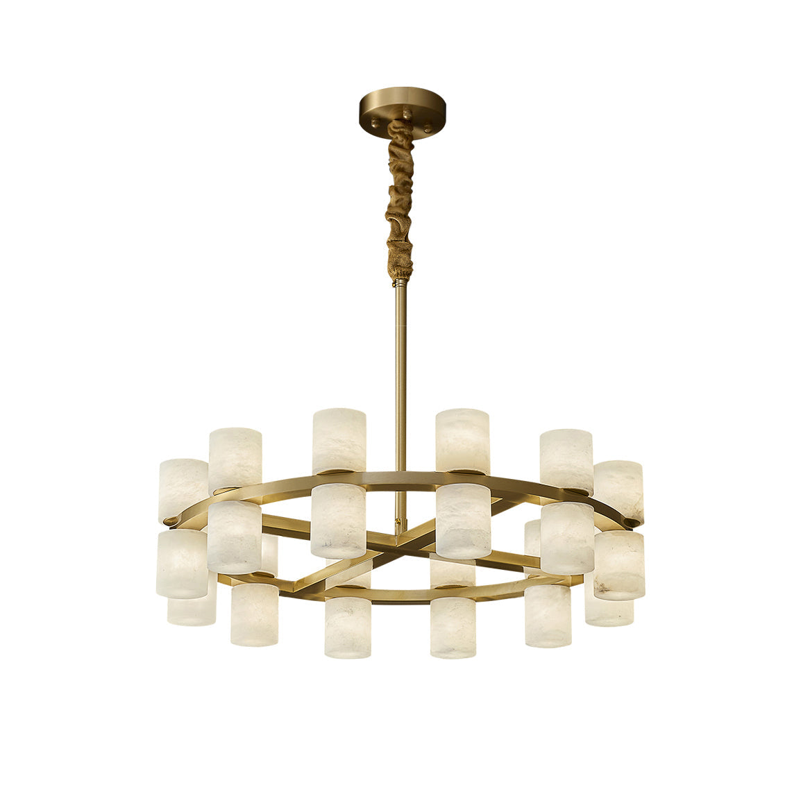 Alabaster Tiered Ring Chandelier - view 3