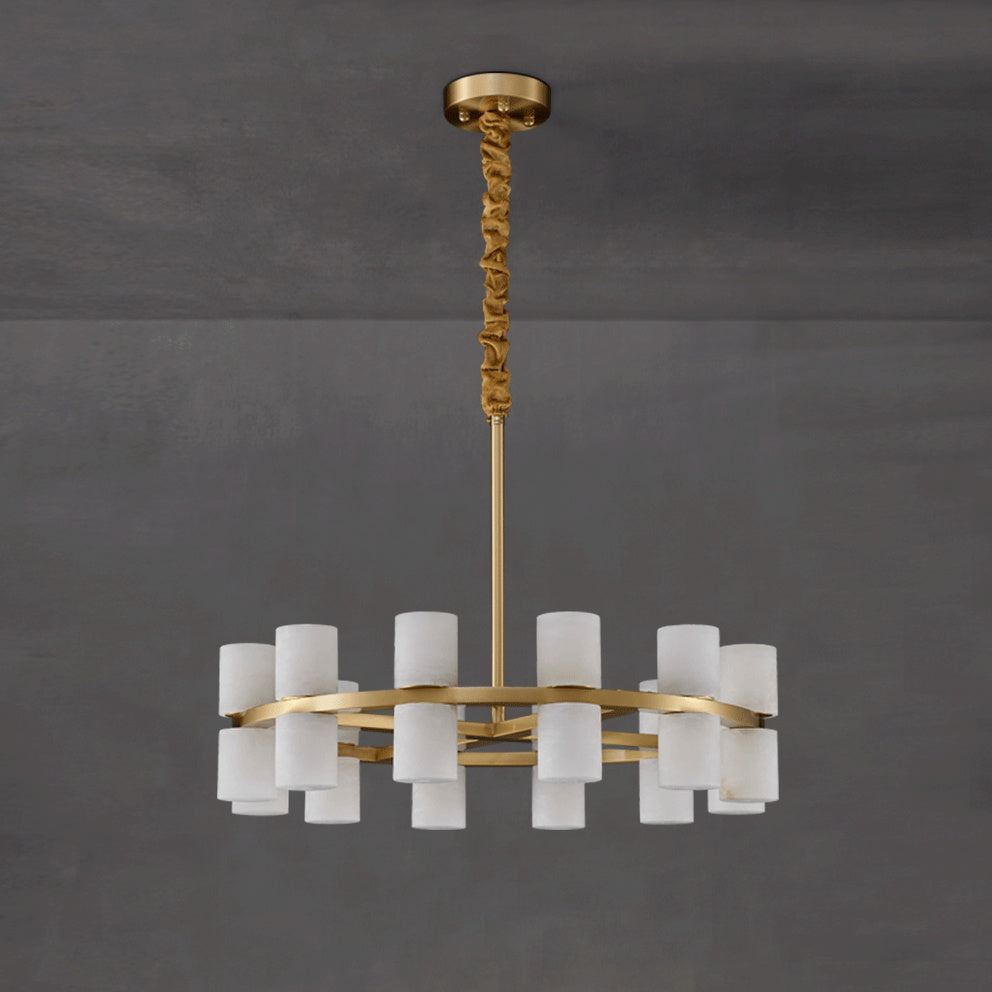 Alabaster Tiered Ring Chandelier - view 9
