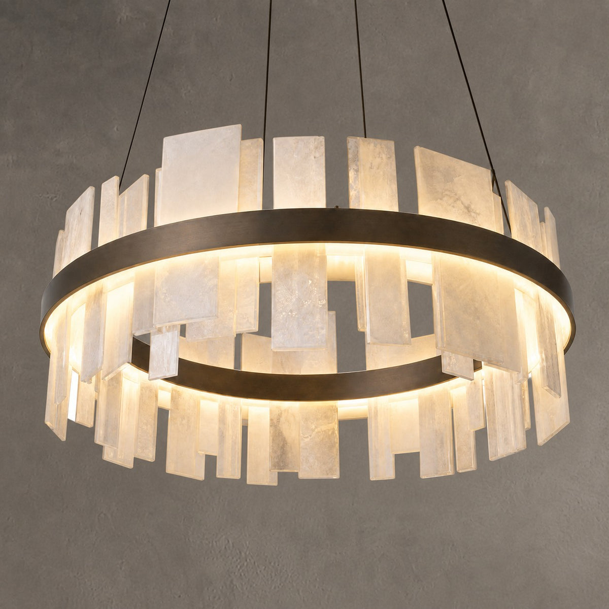Alabaster Tile Round Pendant 800 - Copper