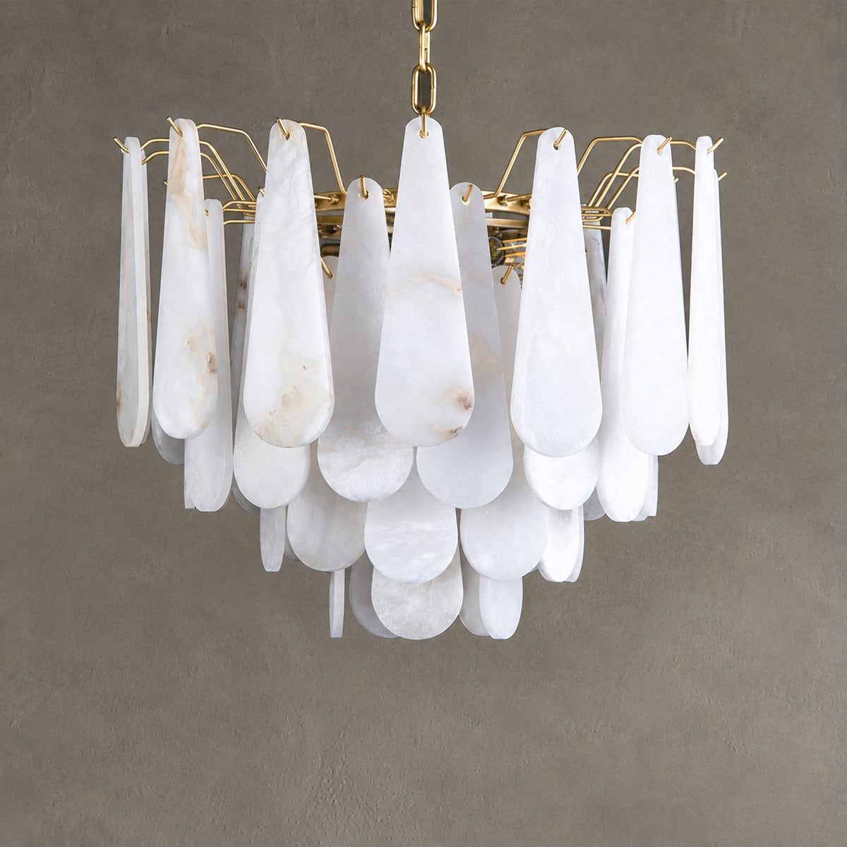 Anthea Spanish Alabaster Luxury Lamp Fixtures, Elegant Chandeliers