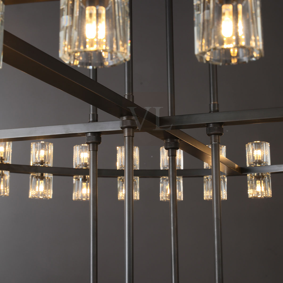 Avelon Crystal 2-Tier Round Chandelier 60"