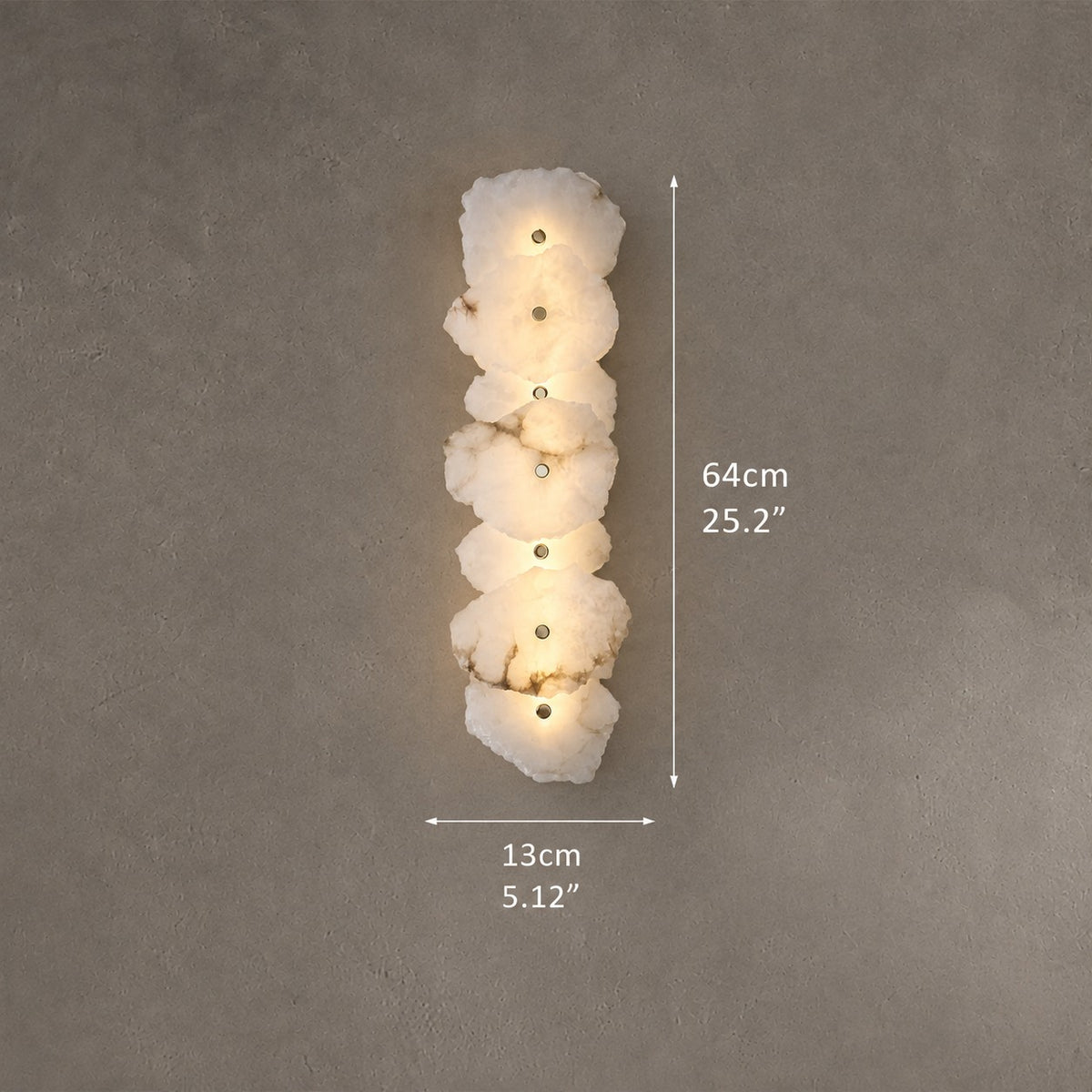 Art Decor Multiple Irregularity Shape LED Brass wall sconces White Alabaster Shade