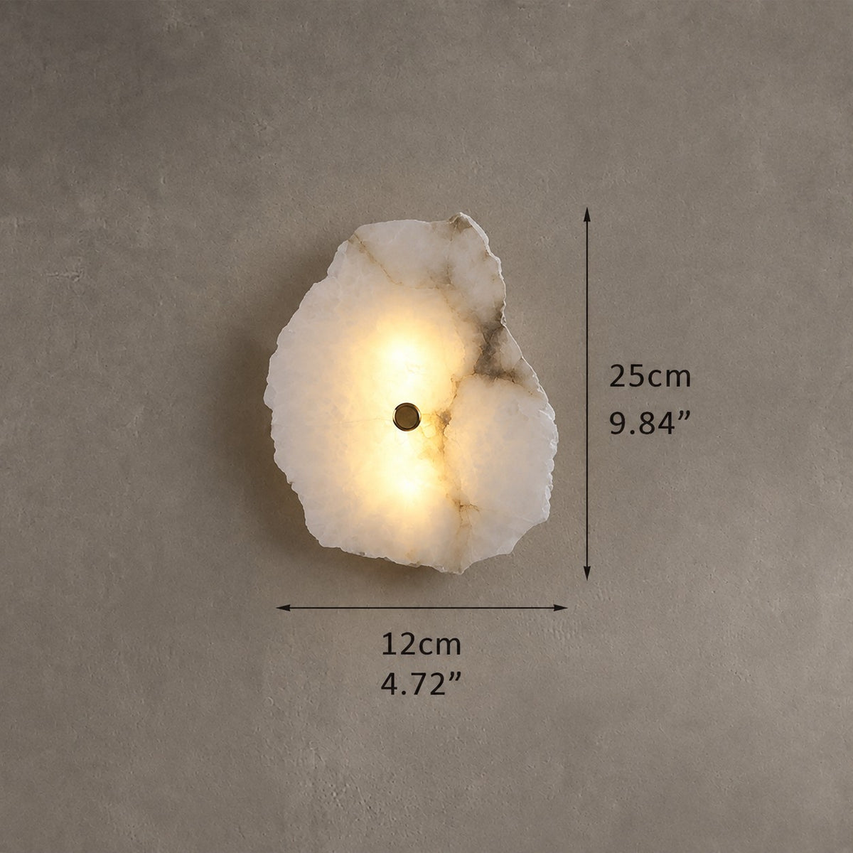 Art Decor Multiple Irregularity Shape LED Brass wall sconces White Alabaster Shade