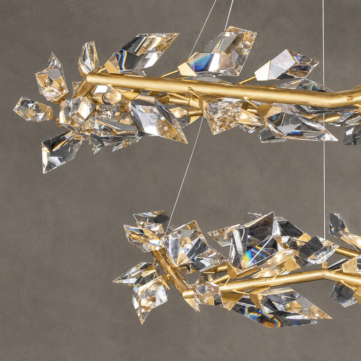 Art Handcrafted 1/2/3-tier Diamond-cut Crystal Chandelier