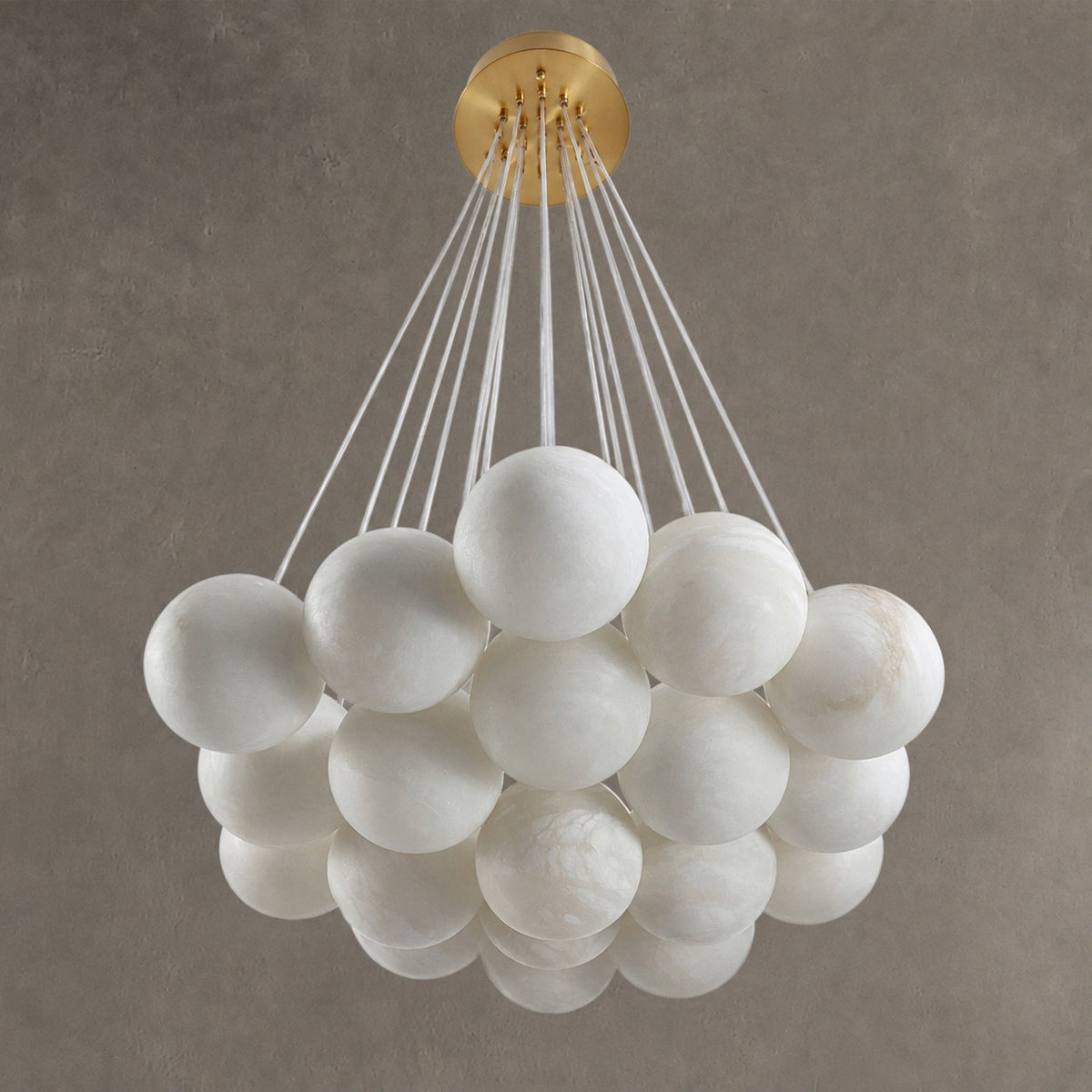 Aspen Alabaster 19 Light Chandelier 33.5"