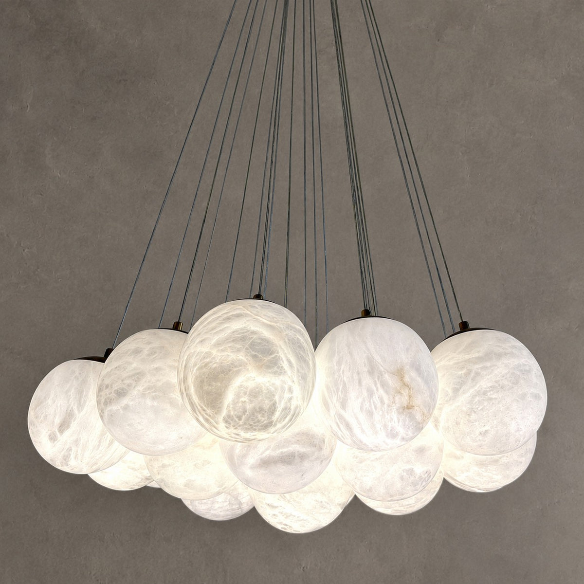 Aspen Alabaster 19 Light Chandelier 33.5"