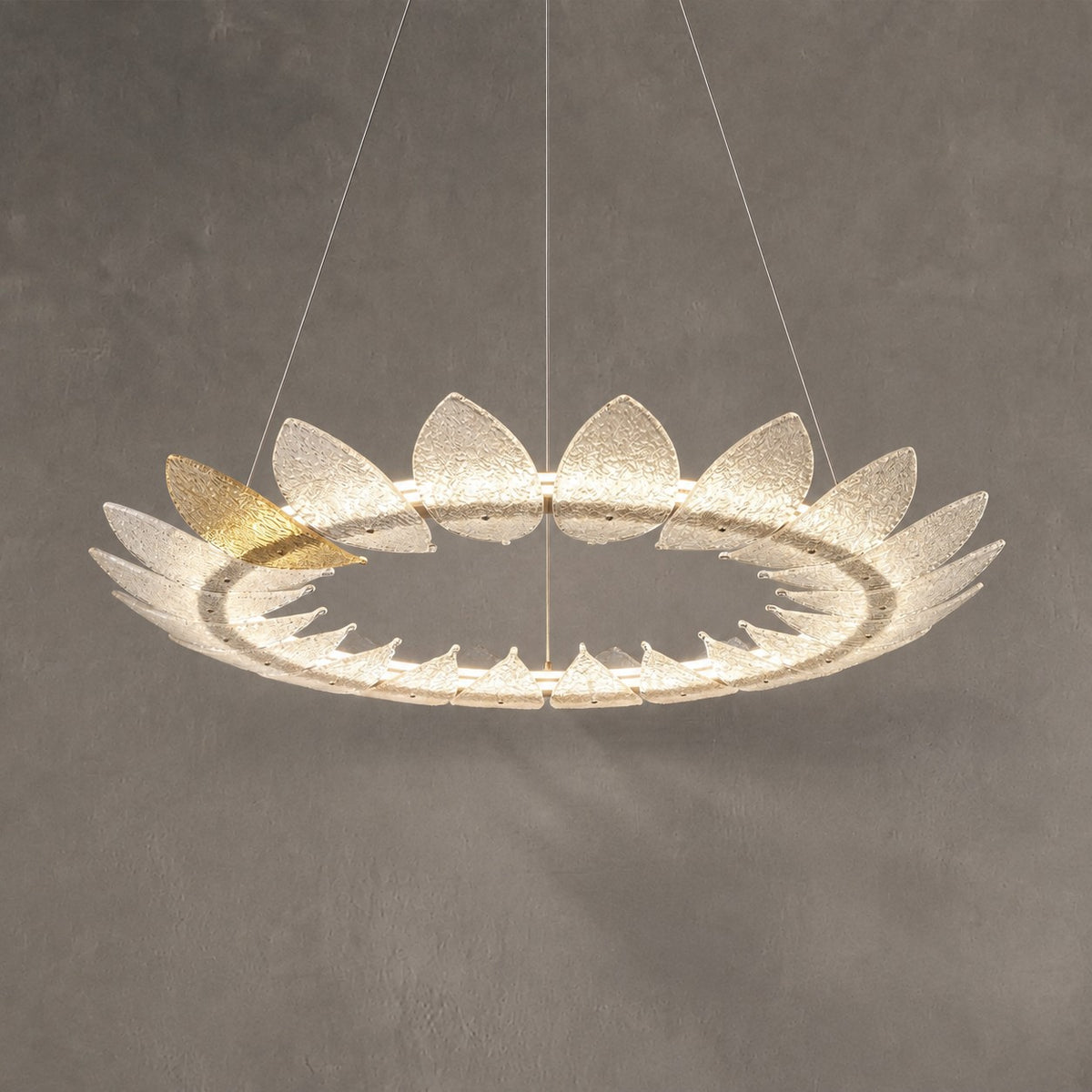 Aster Modern Glass Ring Chandelier