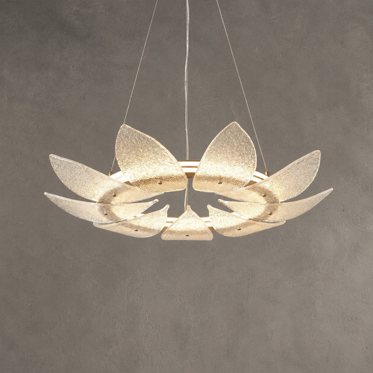 Aster Modern Glass Ring Chandelier