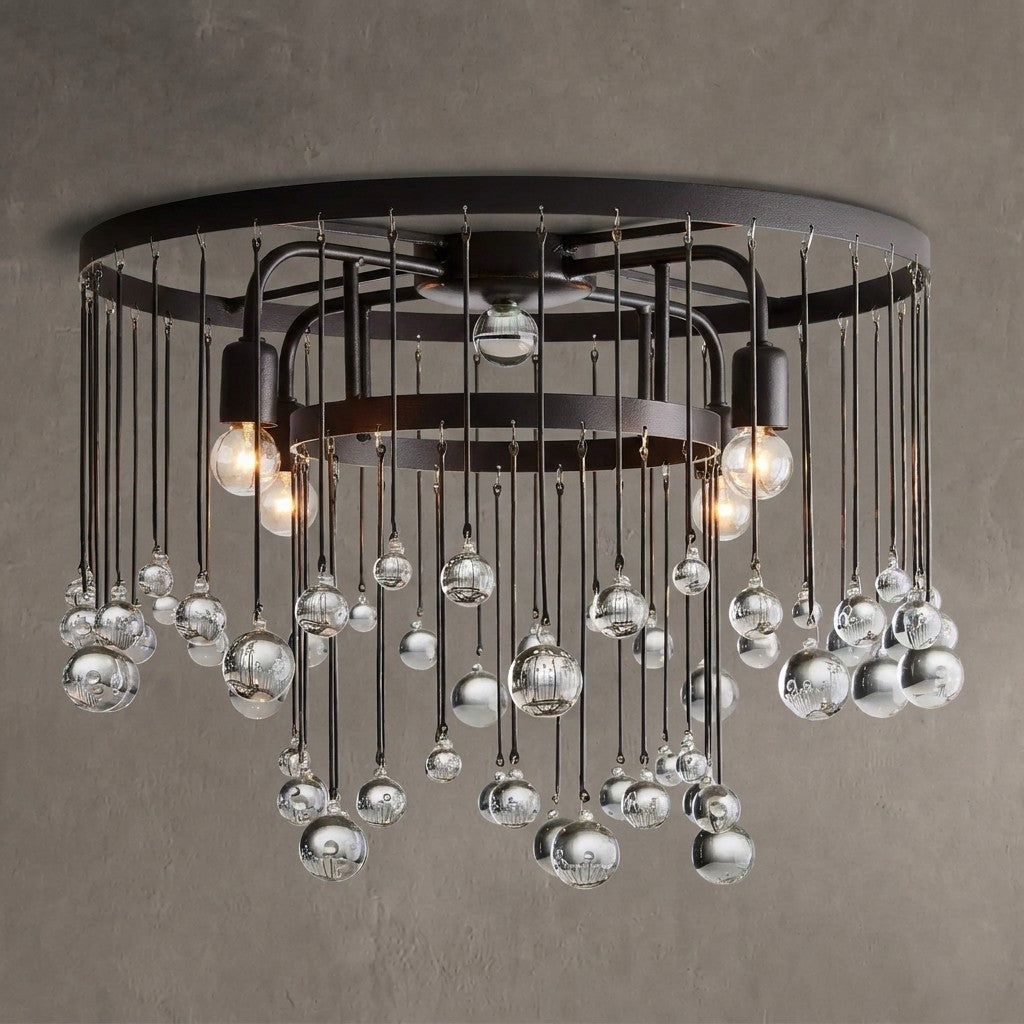 Aubrey Crystal Ball Flushmount