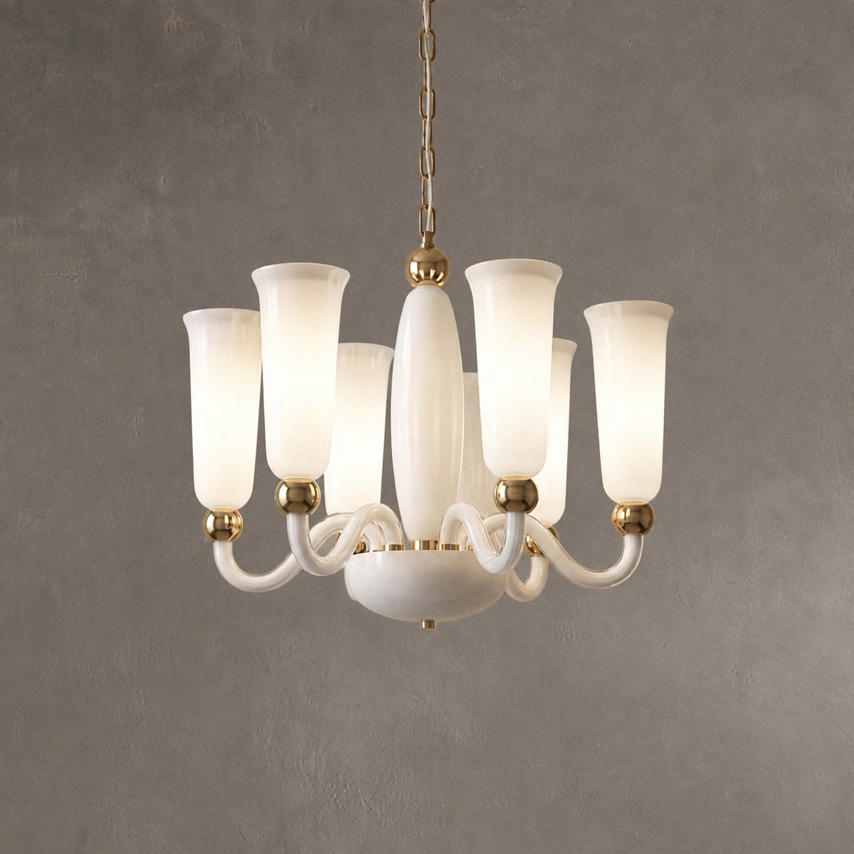 Cristallo Modern Glass Pendant Light 24"