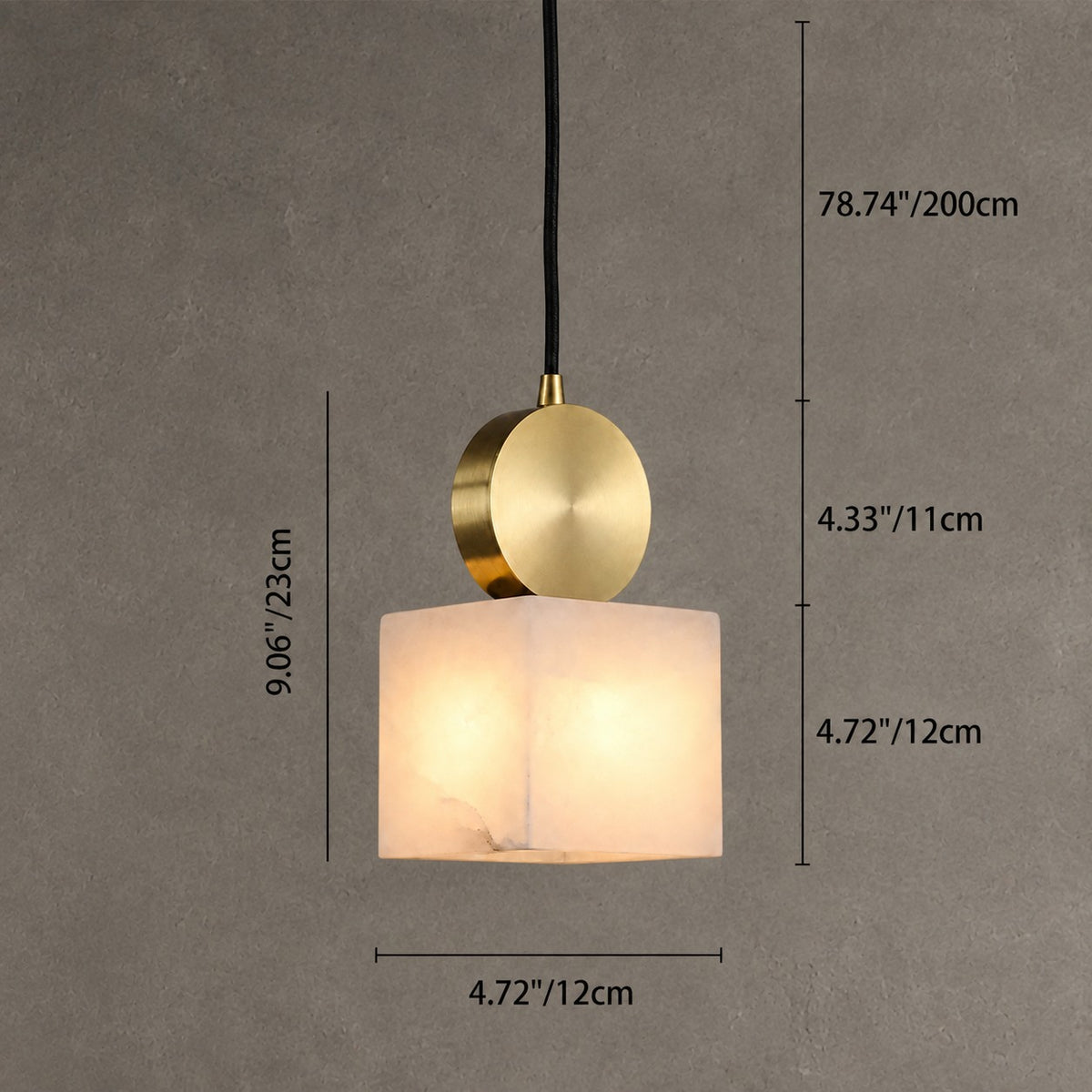 Lunessa Bedroom Pendant Light Spanish Alabaster Mid-Century Modern