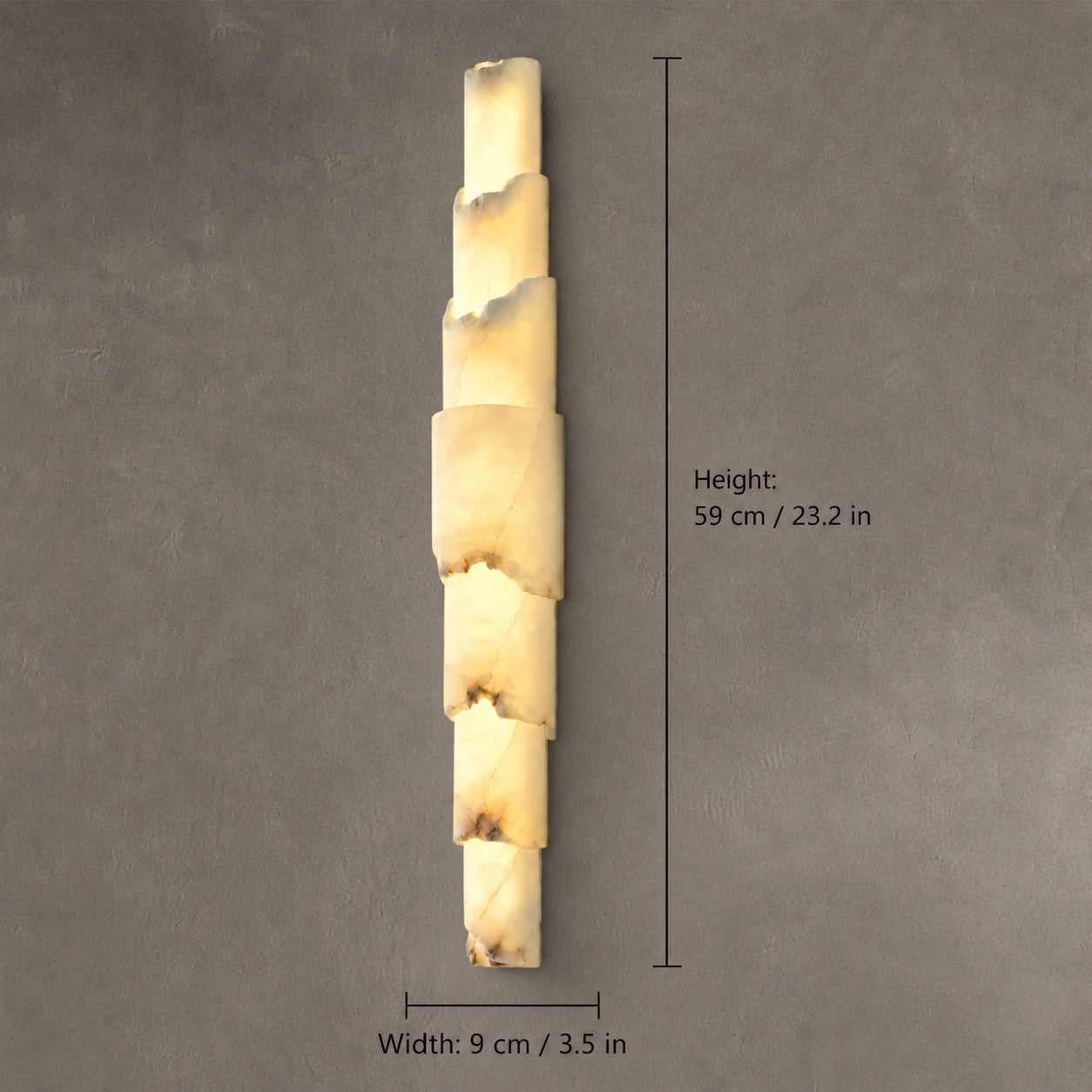 Stravelle Bedroom Wall Sconce Layered Alabaster Organic Modern