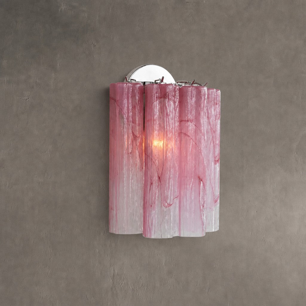 Wall Sconce Murano-Style Fluted Glass