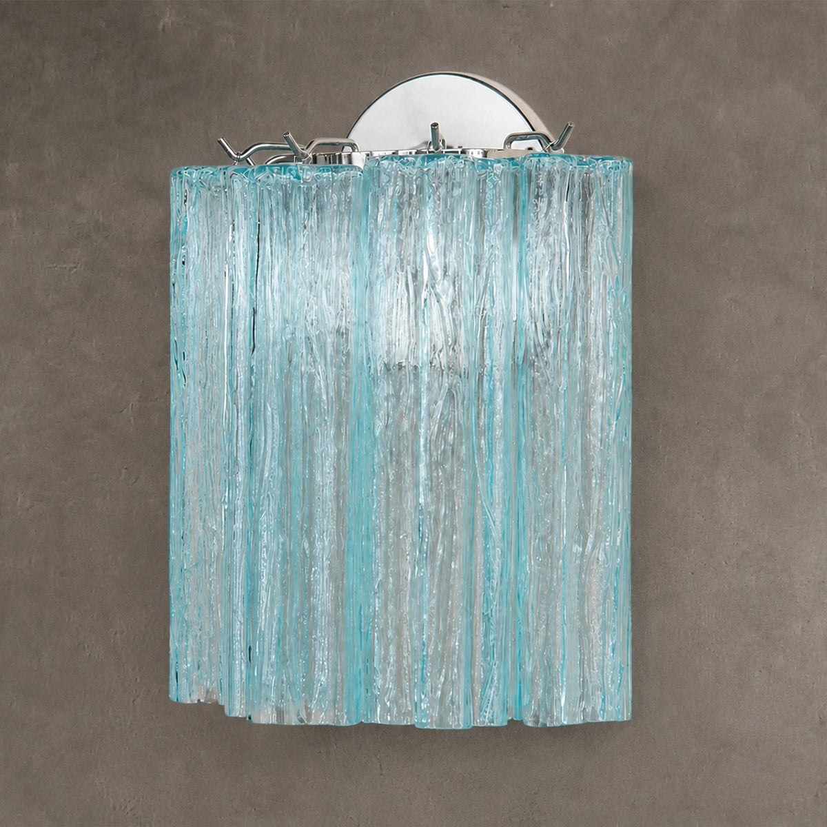 Wall Sconce Murano-Style Fluted Glass