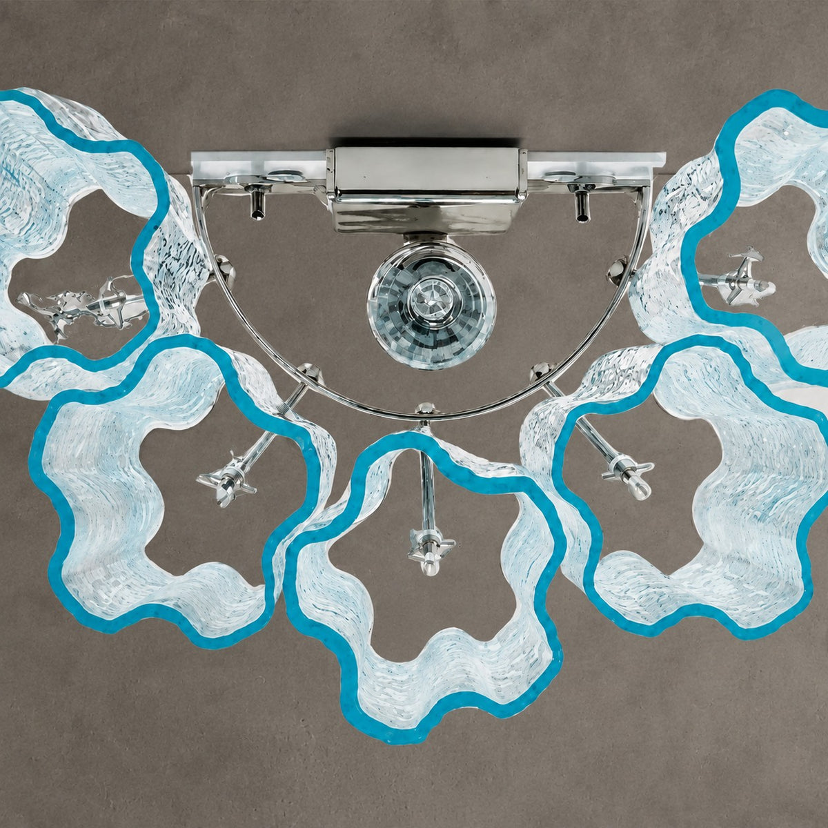 Wall Sconce Murano-Style Fluted Glass