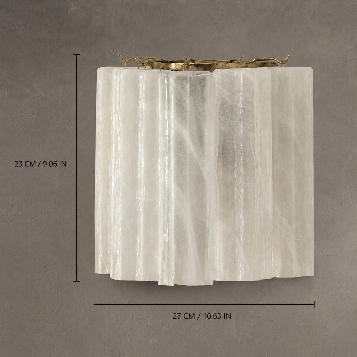 Wall Sconce Murano-Style Fluted Glass