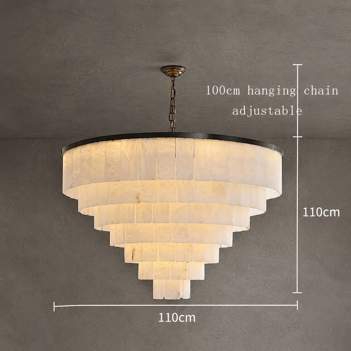 Alabaster Tiered Chandelier