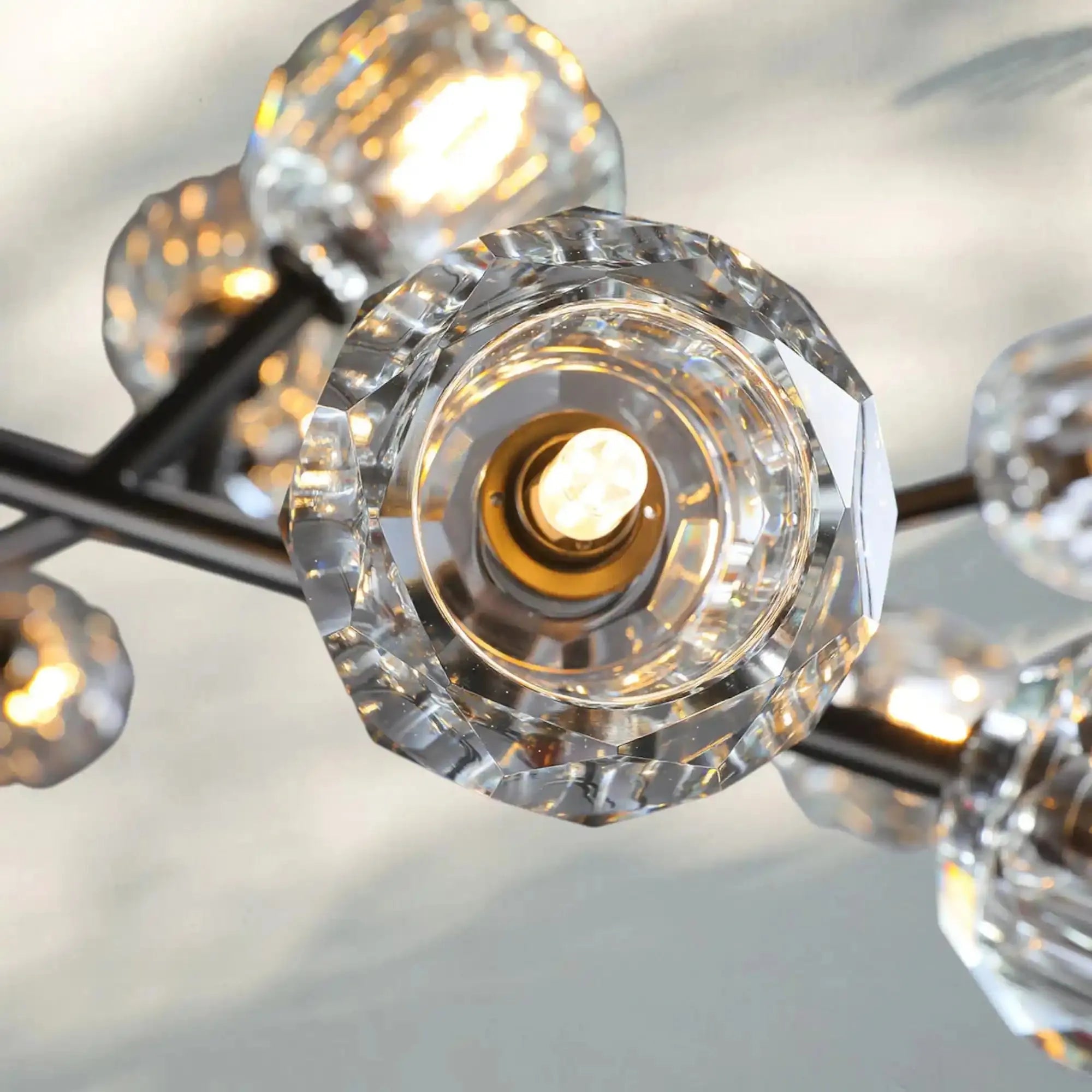 Bolura De Cristal Glass Oval Chandelier