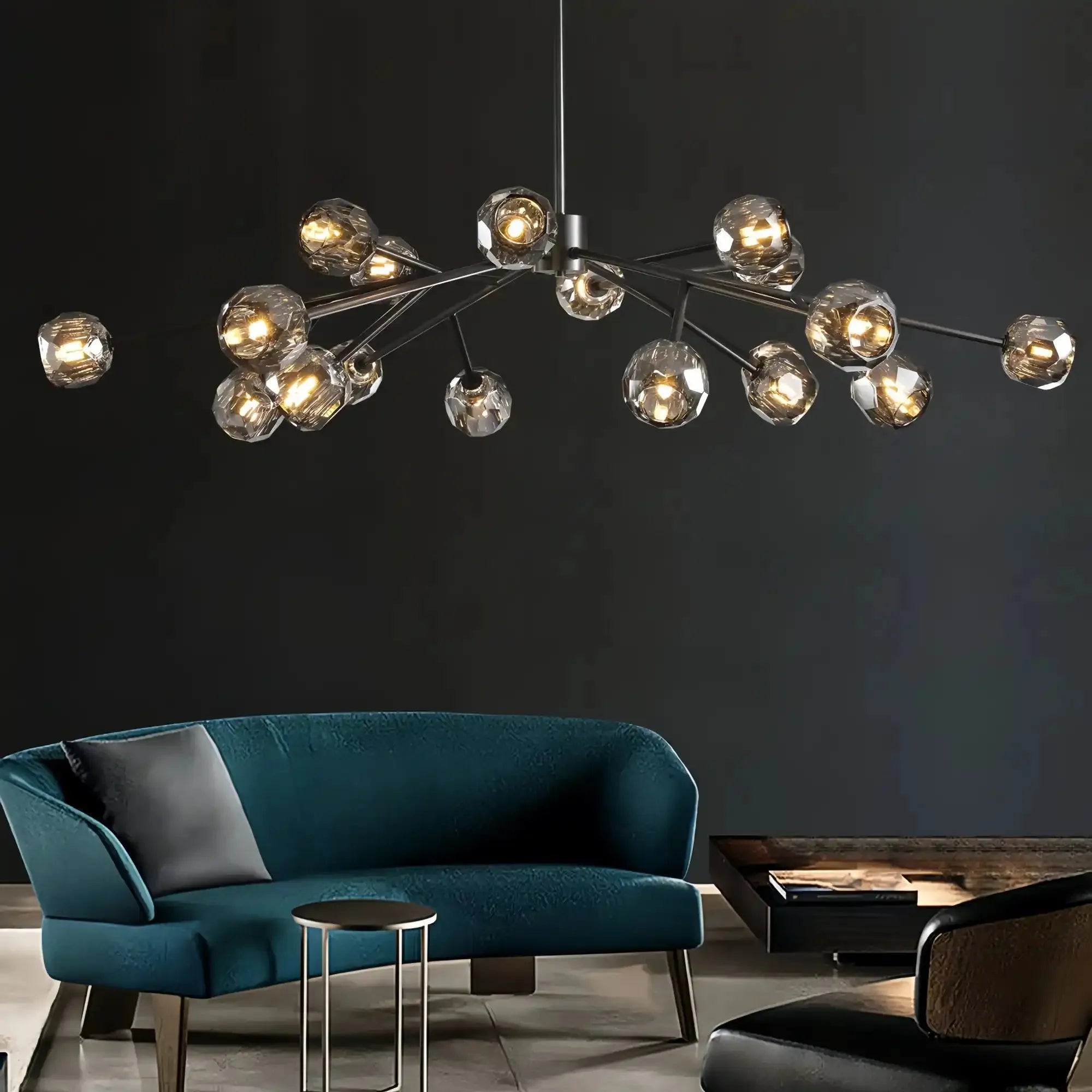 Bolura De Cristal Glass Oval Chandelier