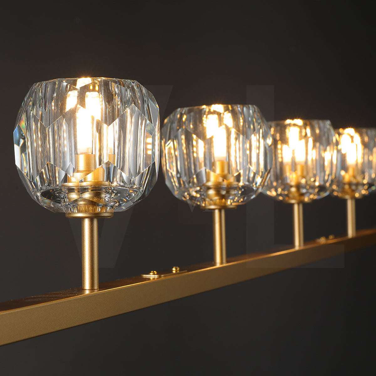 Bolura Crystal Ball Linear Chandelier