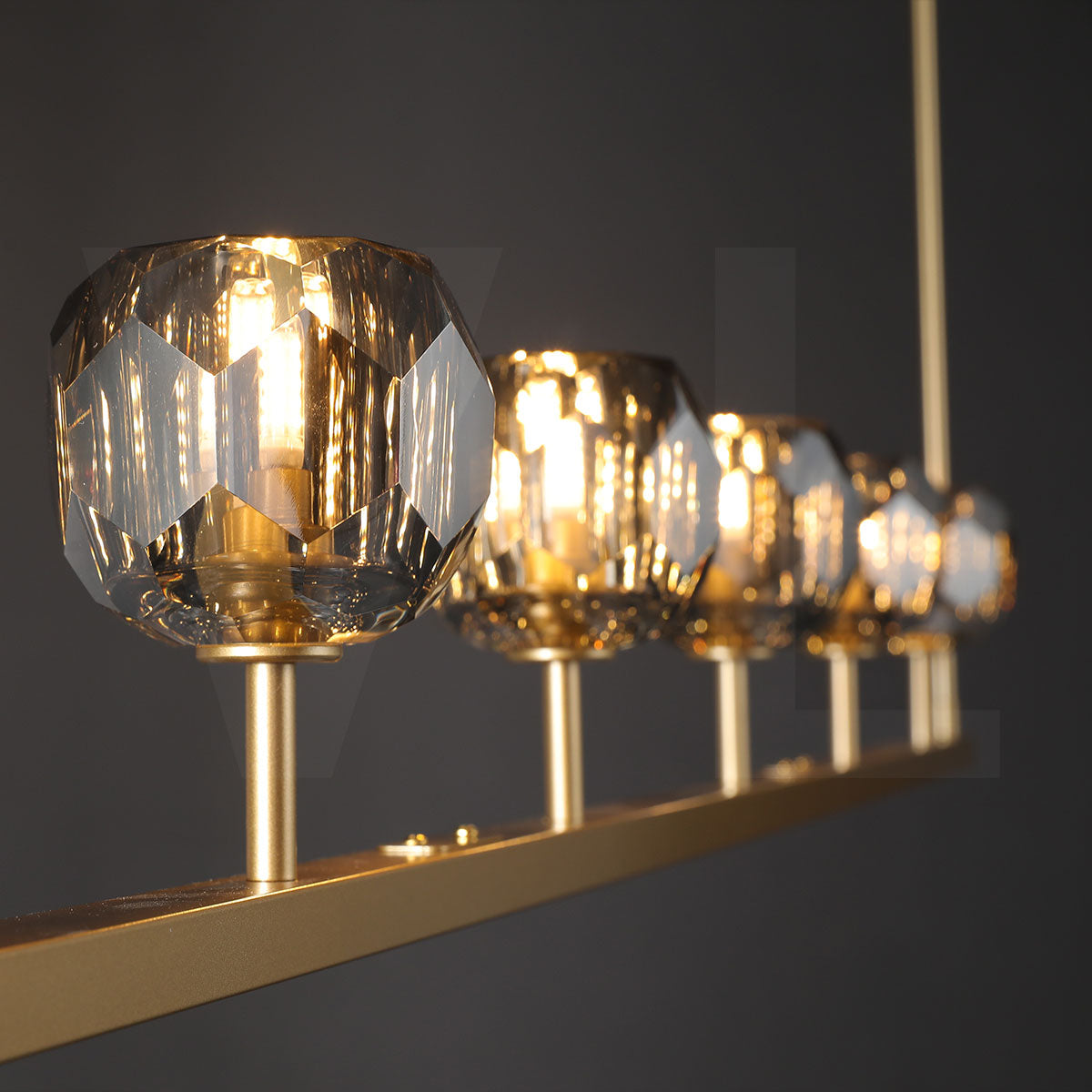 Bolura Crystal Ball Linear Chandelier