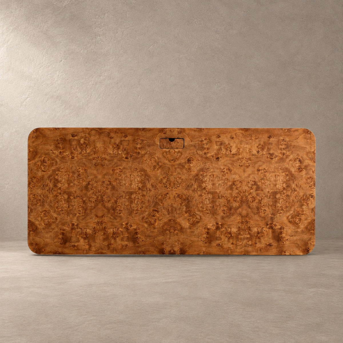 Mappa Burl Wood Curved Workspace Table