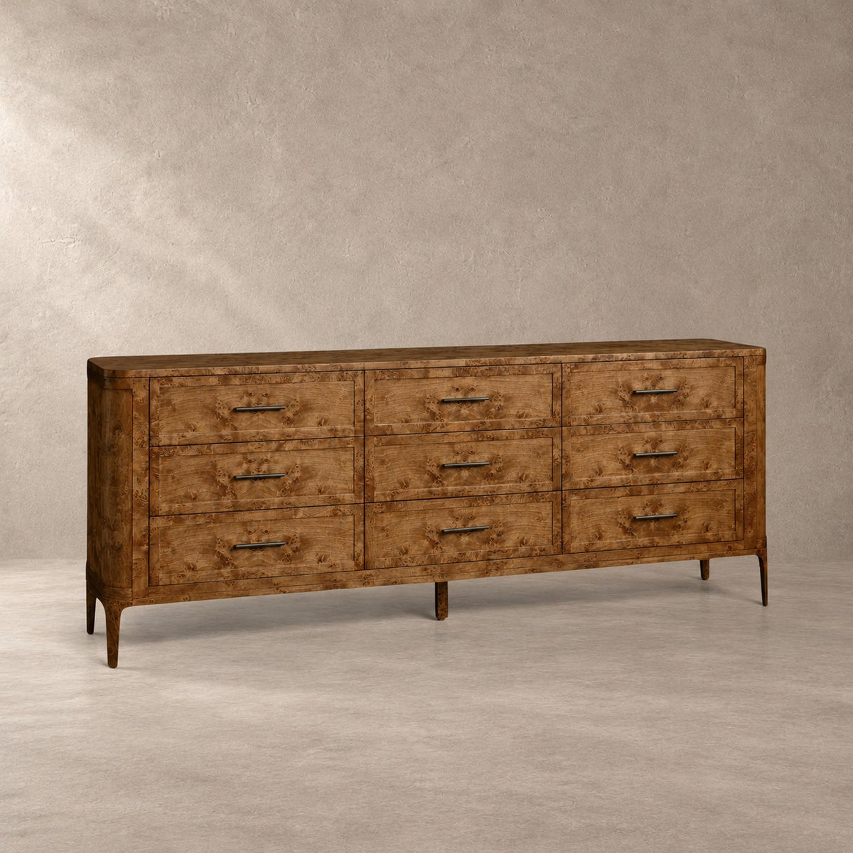 Wood and Antique Brass Bedroom Clothing Storage