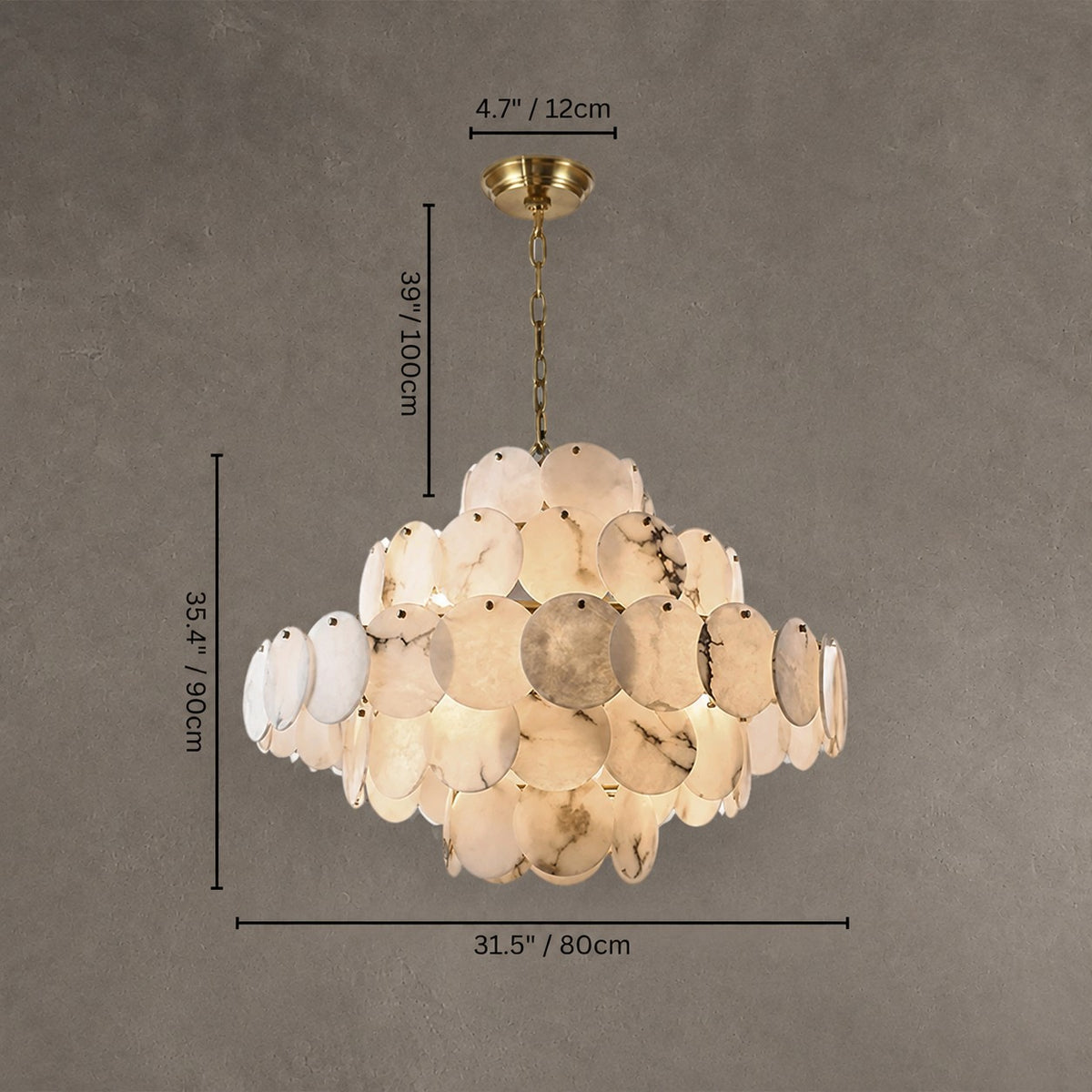 Caelum Alabaster Chandelier Light