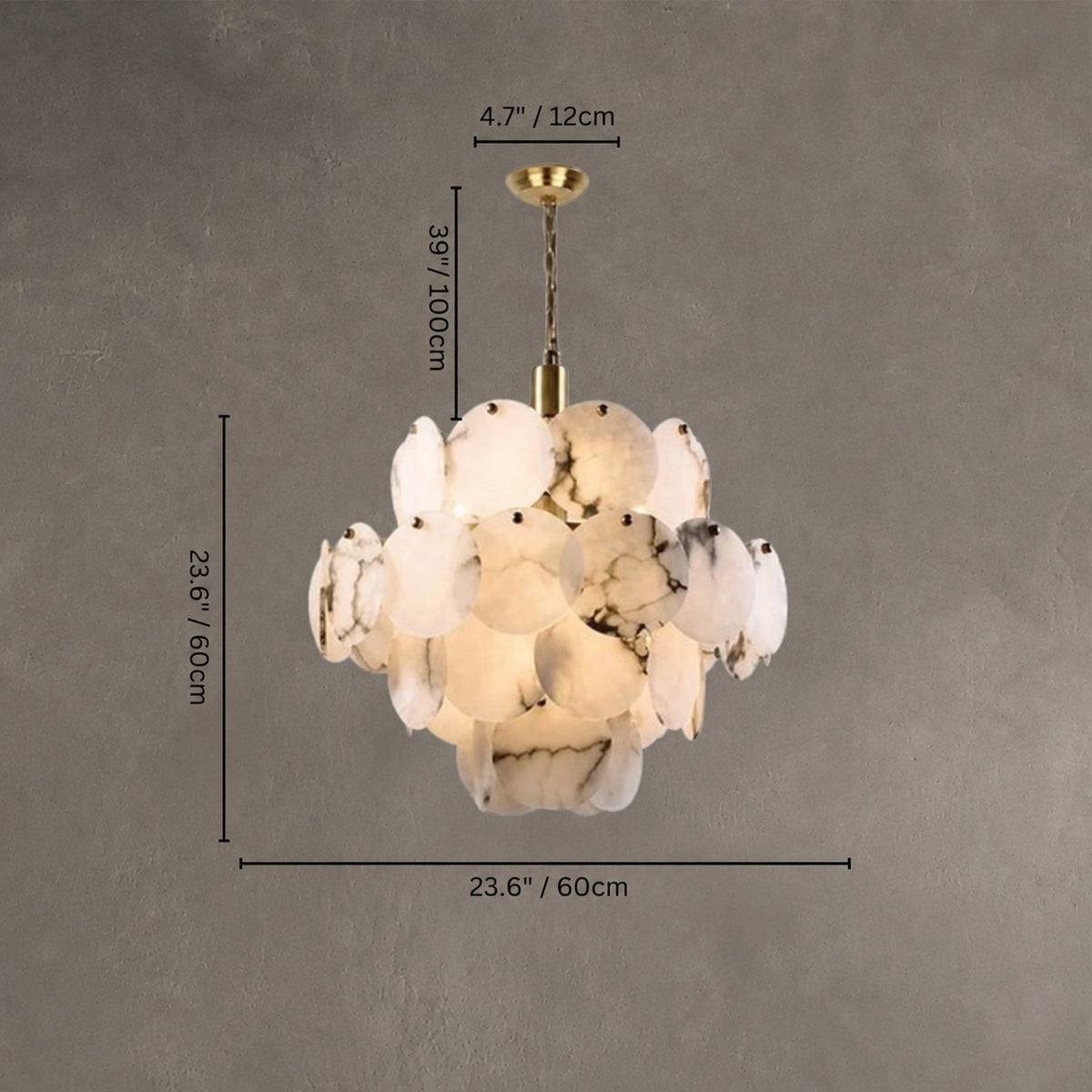 Caelum Alabaster Chandelier Light