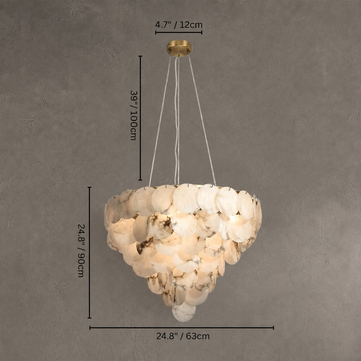 Caelum Alabaster Chandelier Light