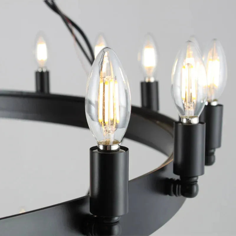 Coviro Vintage Filament Two-Tier Chandelier