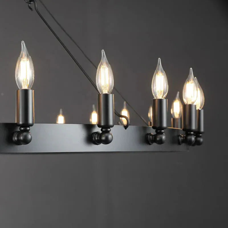 Coviro Vintage Filament Two-Tier Chandelier
