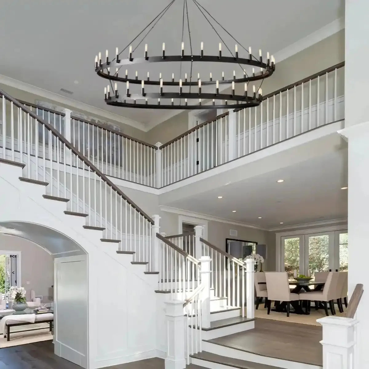 Coviro Vintage Filament Two-Tier Chandelier