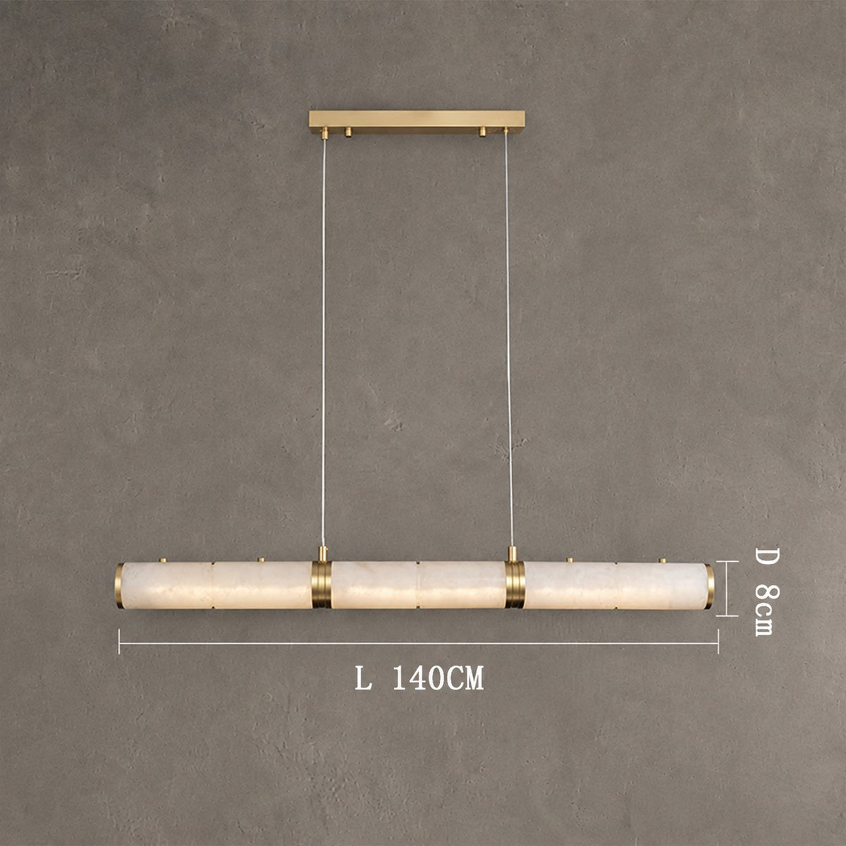 Caroline Alabaster Modern Art Linear Chandelier Lighting