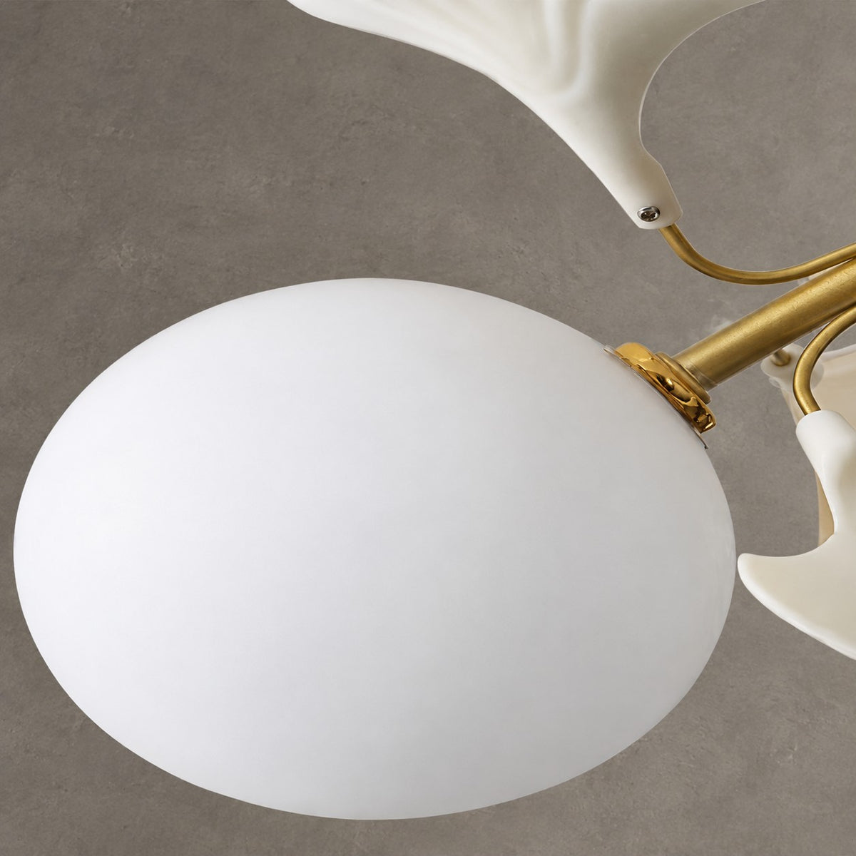 Ceramic Ginkgo Leaf Flushmount
