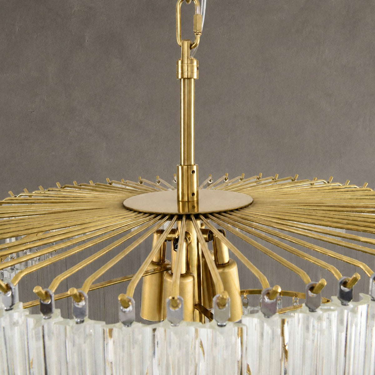 Chandelier Cascada Spiral Clear Crystal Nickel
