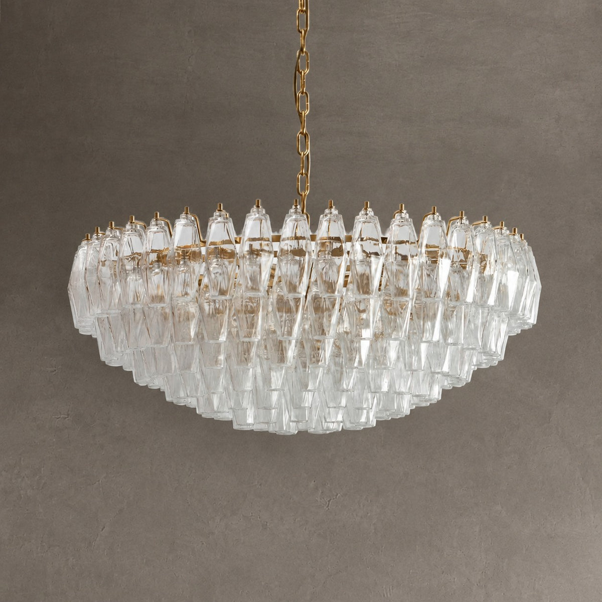 Sorrento Clear Polyhedron Glass Chandelier