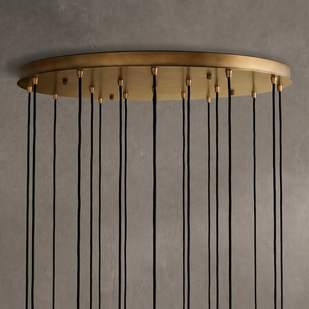 Colleena Fluted Glass Round Chandelier