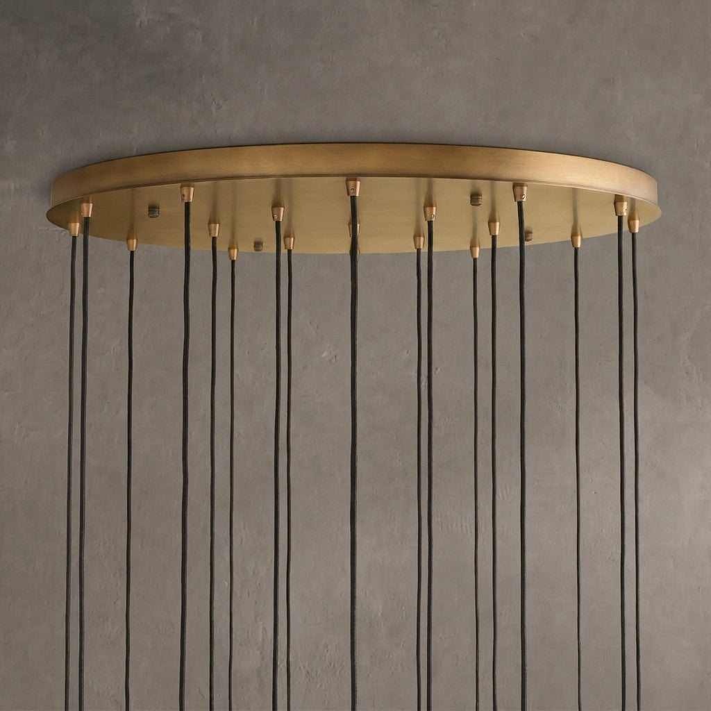 Colleena Hammered Glass Round Chandelier