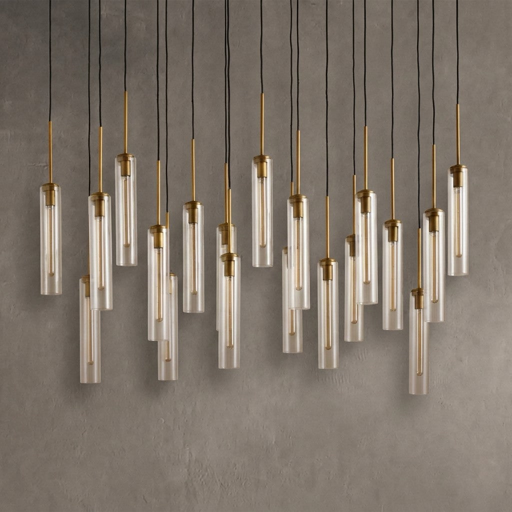 Colleena Linear Fluted Glass Chandelier