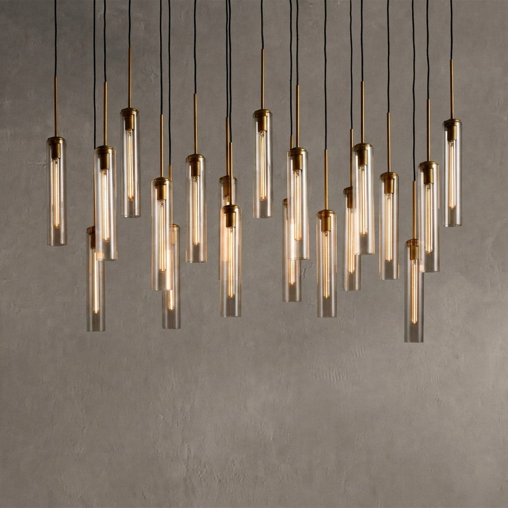 Colleena Linear Fluted Glass Chandelier