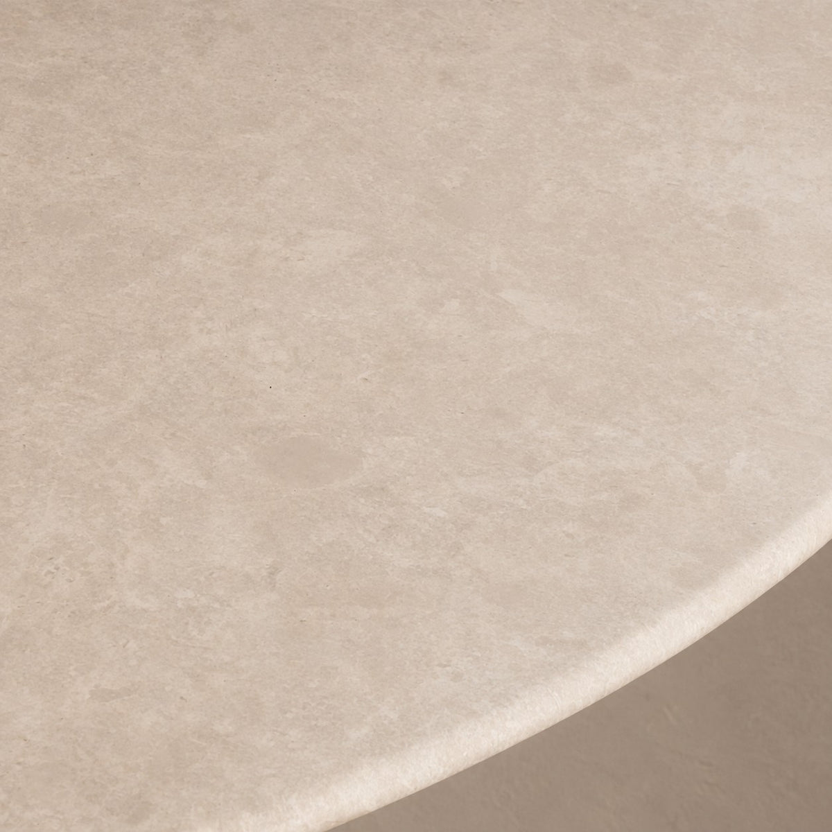 Round Stone-Top Steel-Base Dining Table